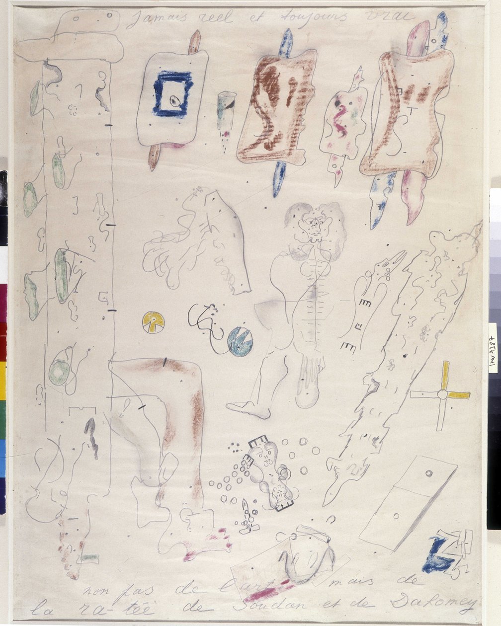 Aldrig virkelig og altid sand - januar 1945 (dessin) af Antonin Artaud