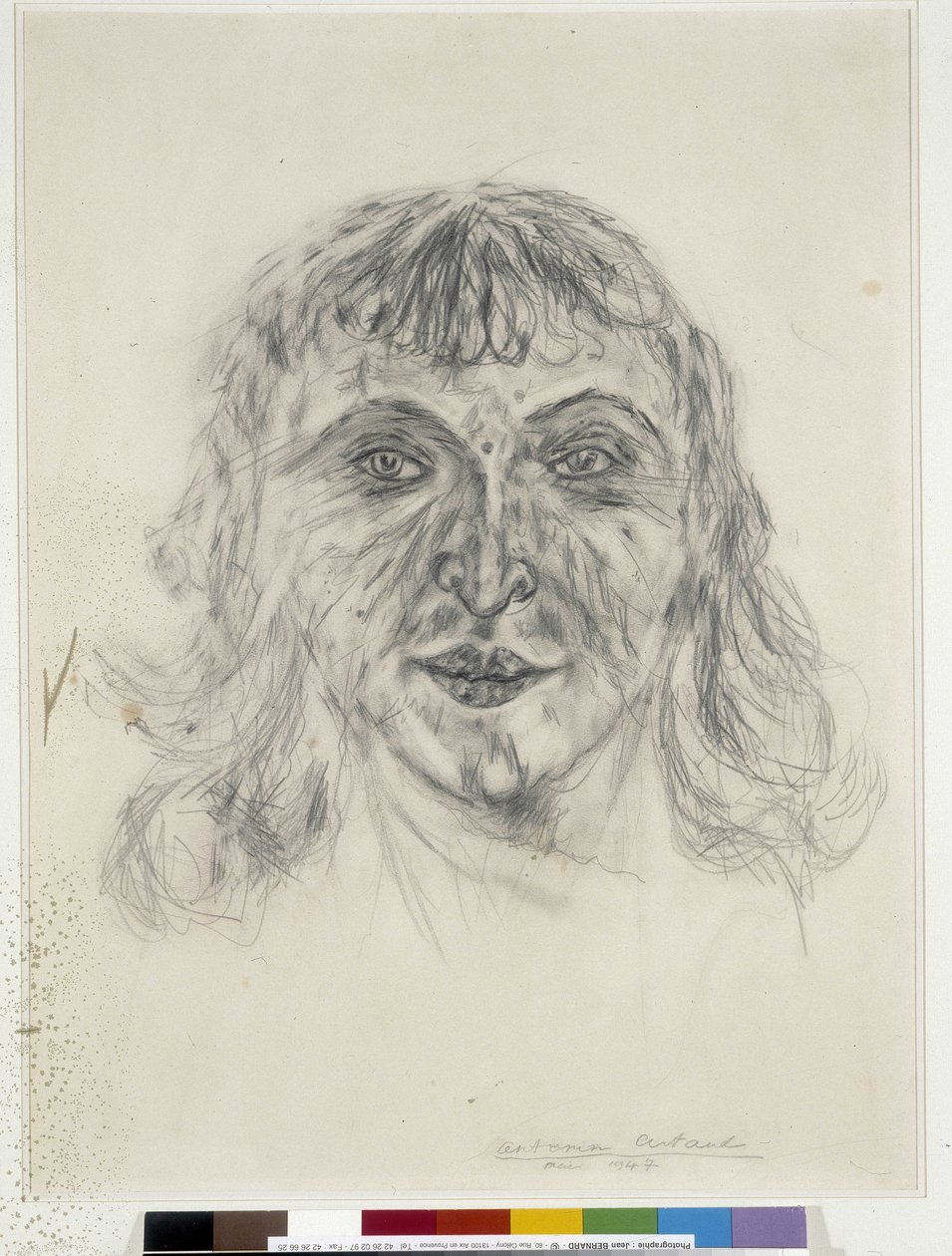 Portræt af Mania Oifer - maj 1947 (dessin) af Antonin Artaud