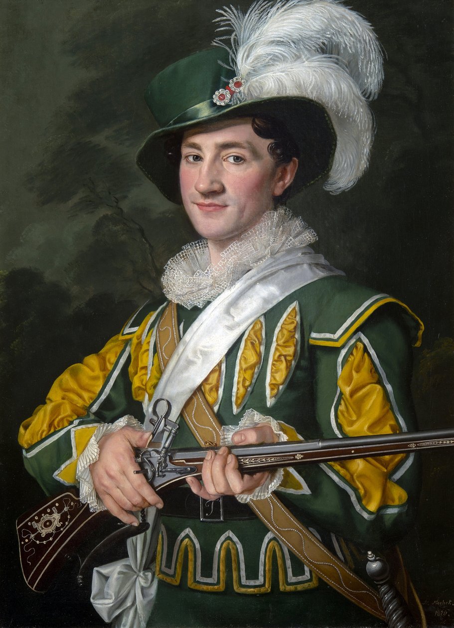 Alois Jelen (1801-1857) som Max i operaen Der Freischuetz af Carl Maria von Weber (1786-1826) - Antonin Machek (1775-1844). Olie på lærred af Antonin Machek