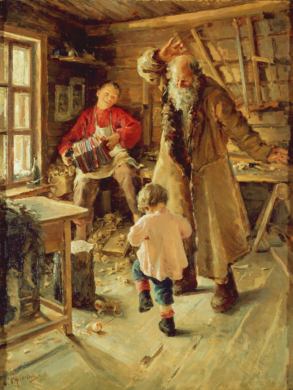 Et lystigt øjeblik, 1897 af Antonina Leonardov Rzhevskaya