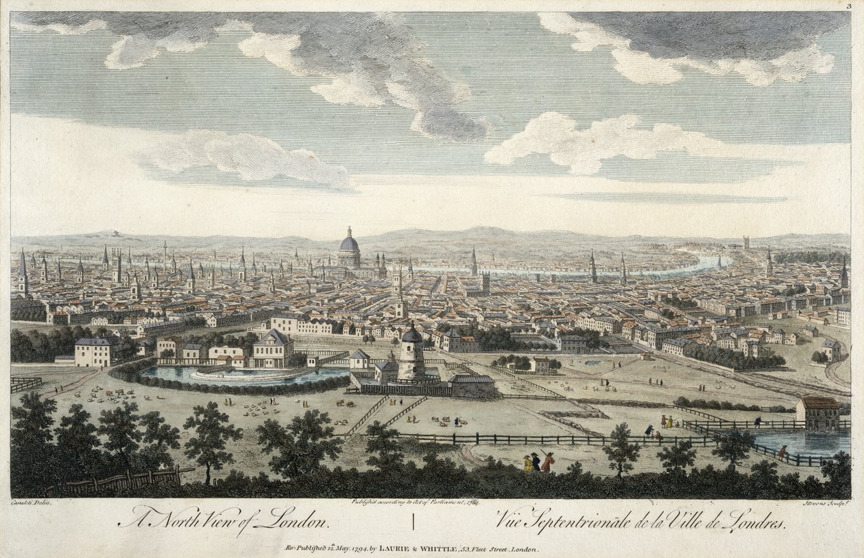 A North View of London, plade 3 fra 