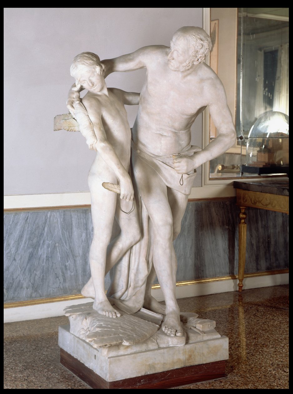 Daidalos og Ikaros (marmor) af Antonio Canova