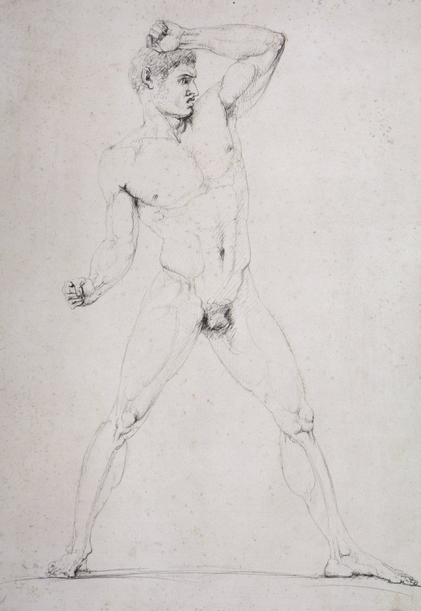 Male Nude, Cougars of Durazzo, fra Pausanias beskrivelse af Nemean Games i hans Rejseplan for Grækenland af Antonio Canova