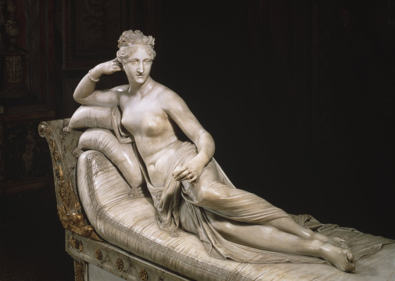 Pauline Bonaparte som Venus Triumphant, ca. 1805-08 (marmor) (se også 20019) af Antonio Canova