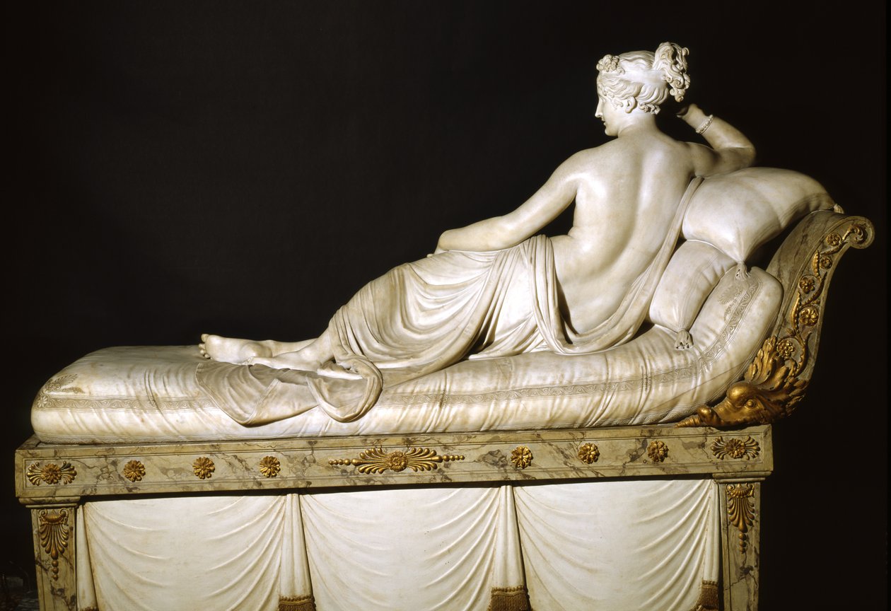 Pauline Bonaparte som Venus Triumphant, ca. 1805-08 (marmor) af Antonio Canova