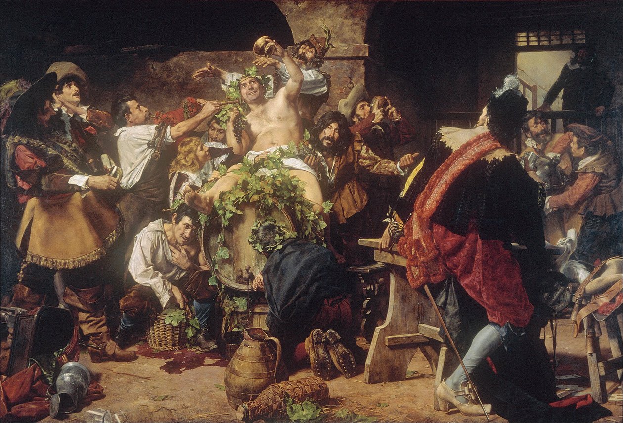 The Drunkards (Bacchanal) af Antonio Maria Fabres y Costa