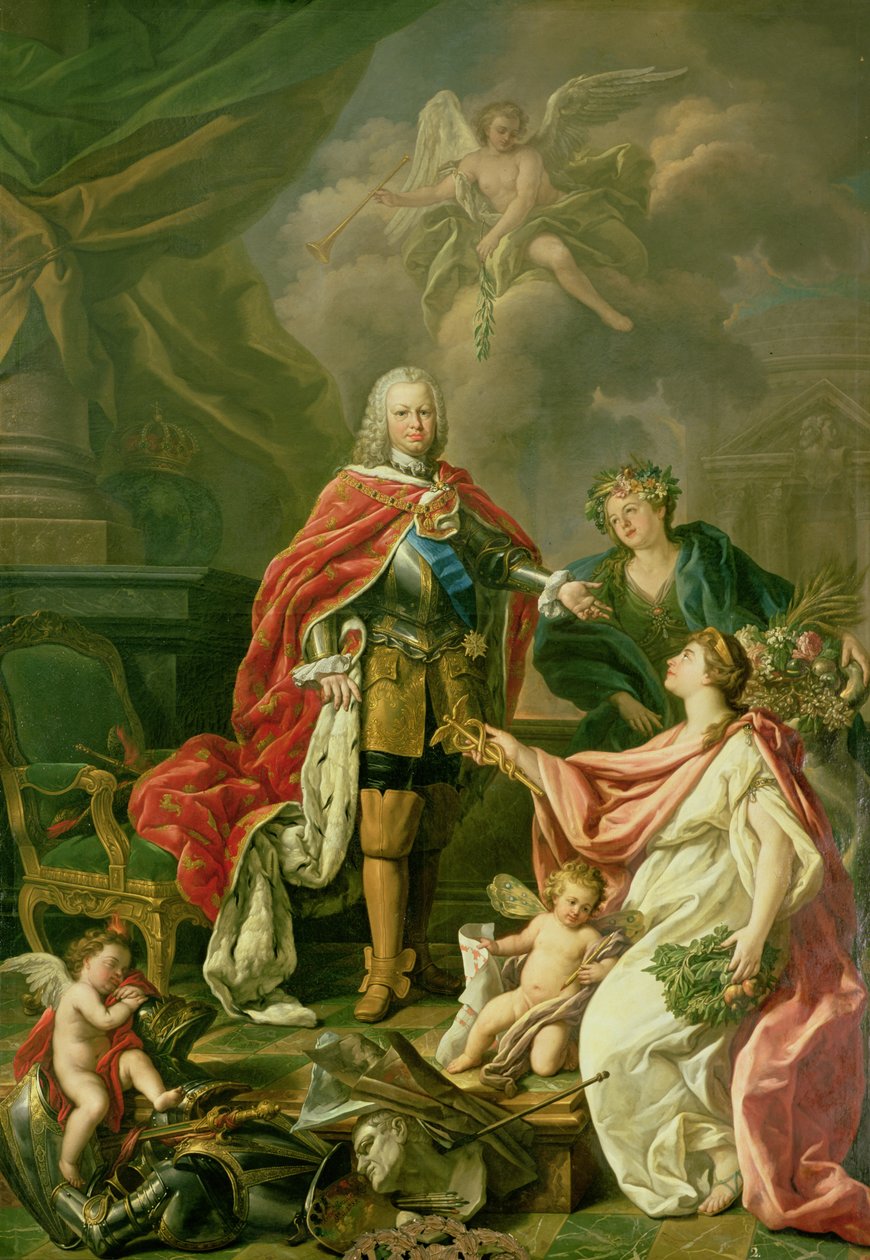 Ferdinand VI (1713-59) som protektor for kunst og videnskab, 1754 af Antonio Gonzalez Ruiz