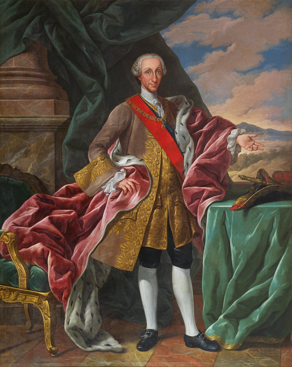 Portræt af kong Karl III af Spanien af Antonio Gonzalez Ruiz