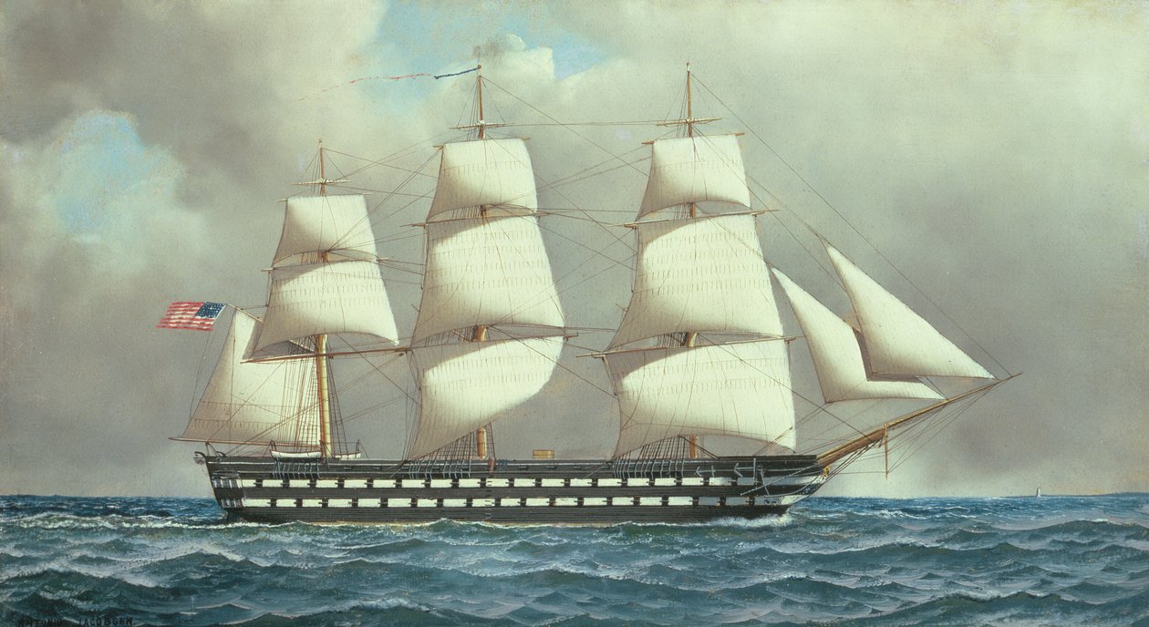US Ship of the Line, ca. 1916 af Antonio Jacobson