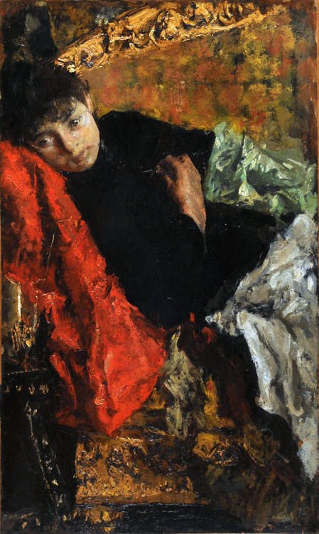 Eftertænksomt af Antonio Mancini