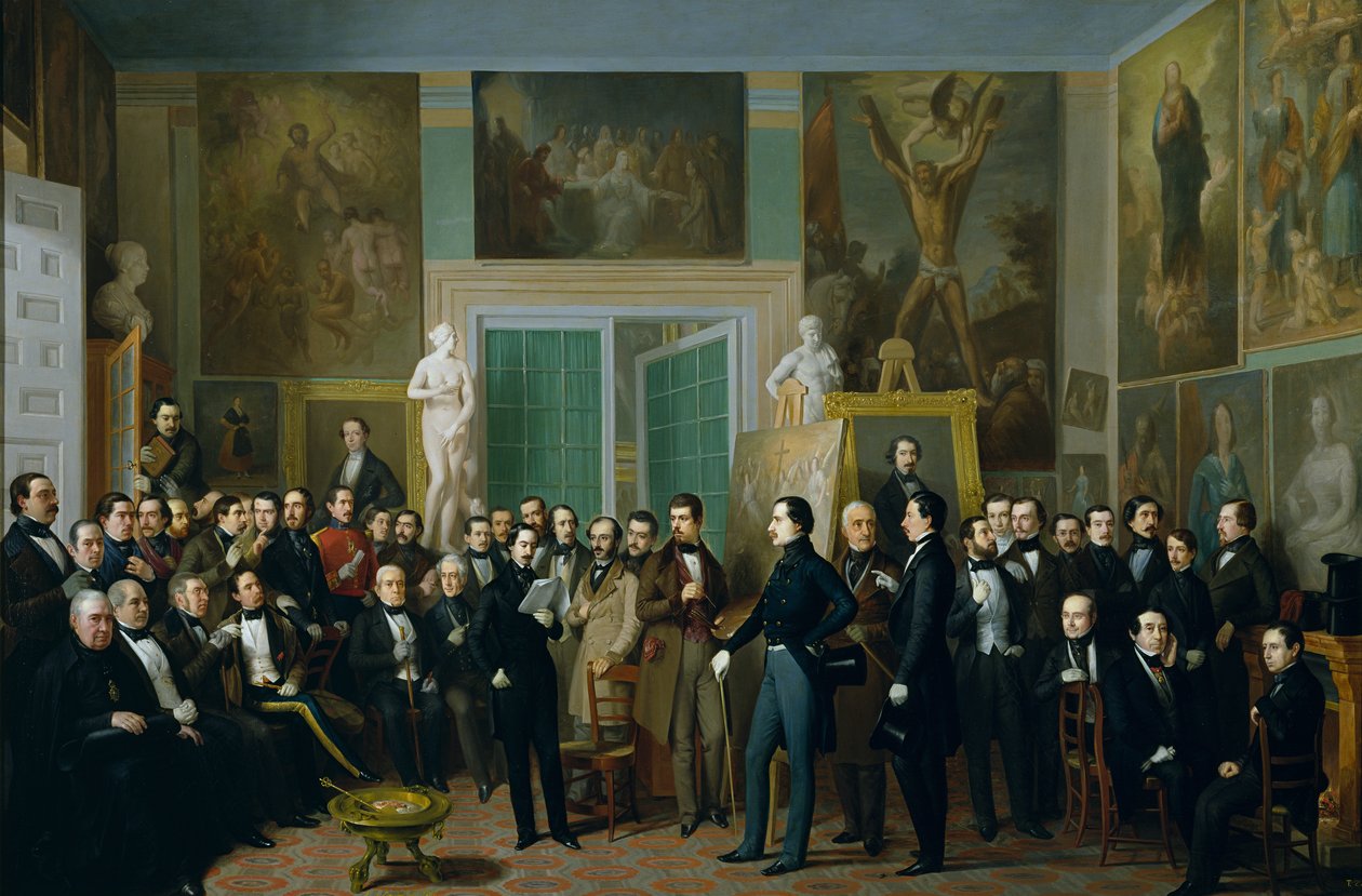 Digtermøde i Kunstnerstudiet af Antonio María Esquivel