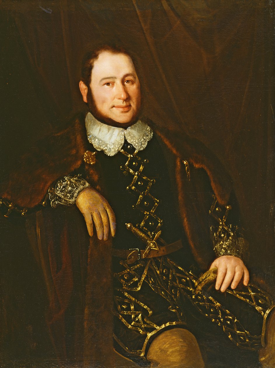 Portræt af sangeren Ronconi, ca.1842 af Antonio María Esquivel