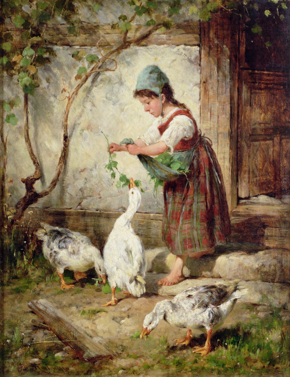 Pigen med gåsen af Antonio Montemezzano