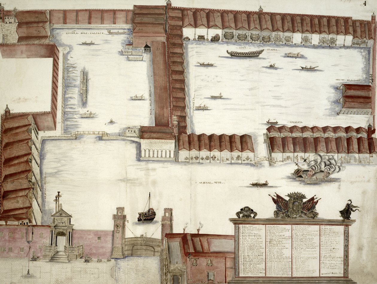 Plan over Arsenale, Venedig af Antonio Natale