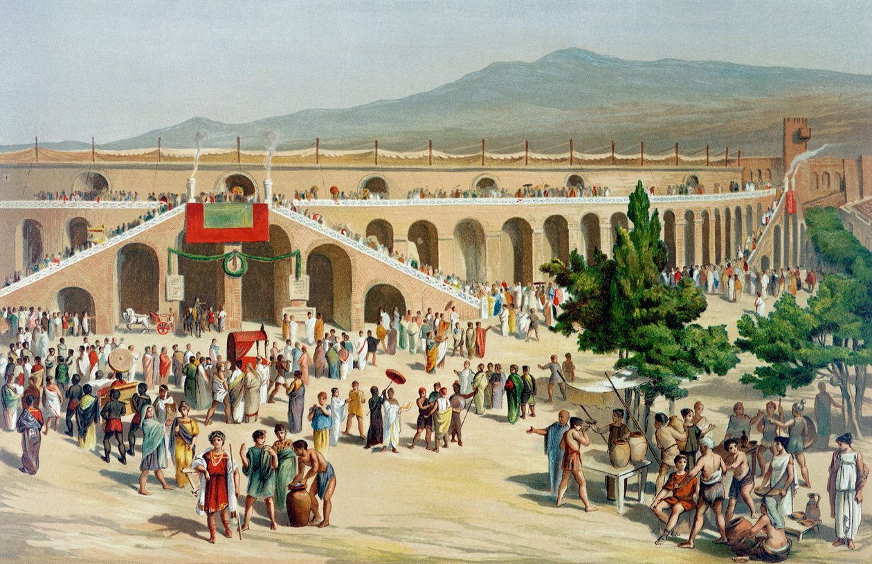 Et marked i Pompeji af Antonio Niccolini