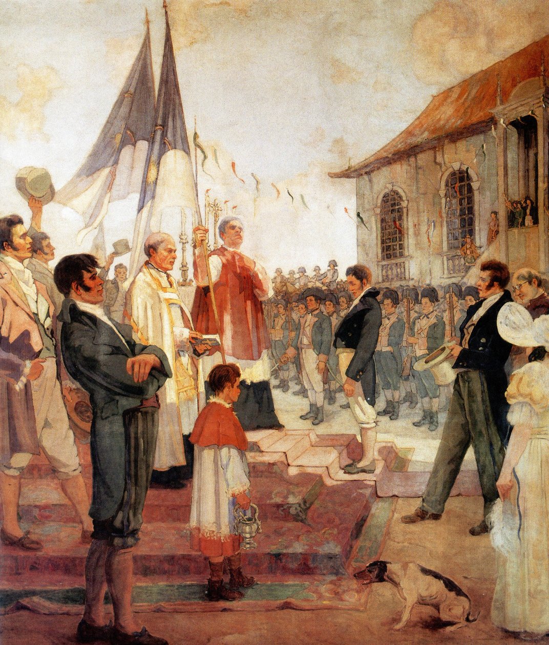 Velsignelse af flagene under revolutionen i 1817 af Antonio Parreiras