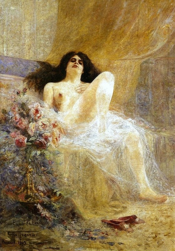 Brasiliansk blomsterundersøgelse Brasiliansk blomsterundersøgelse af Antonio Parreiras