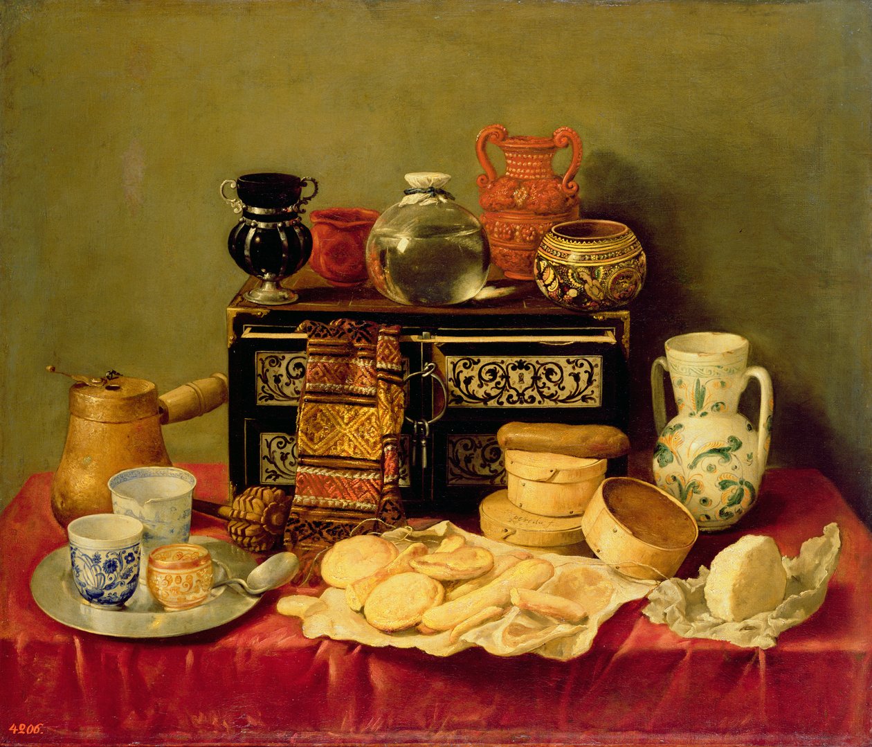 Stilleben med ibenholt kiste, 1652 af Antonio Pereda y Salgado