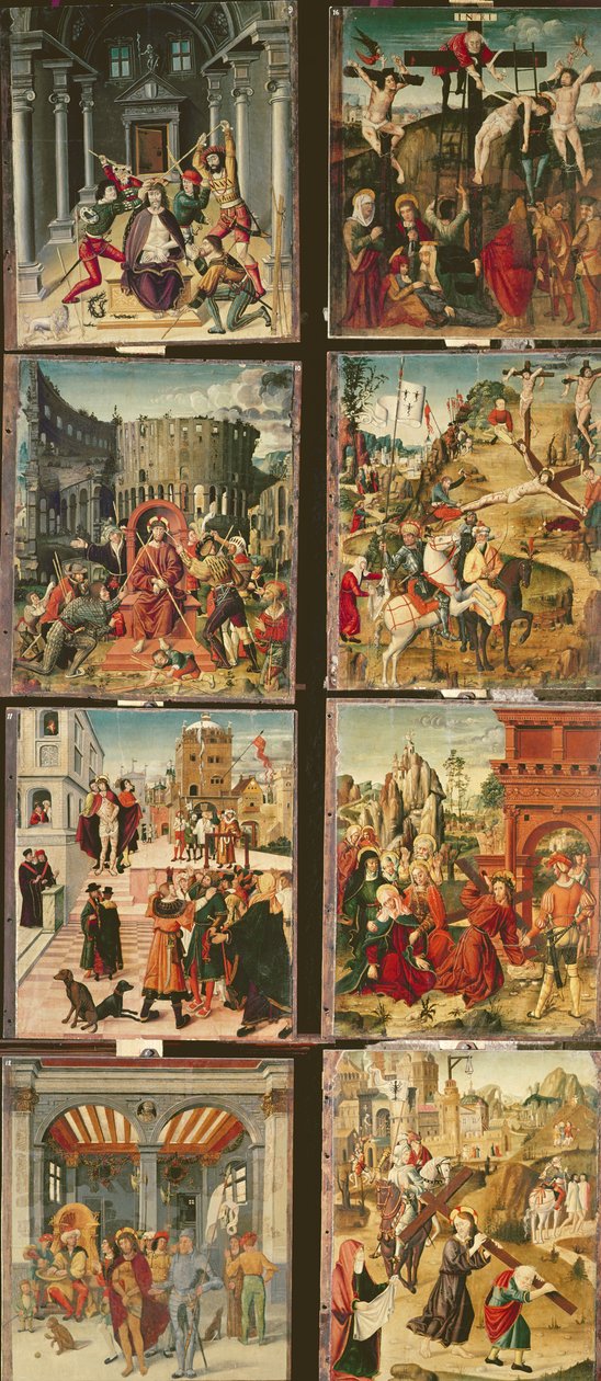Højre panel af Retable of the Passion, 1517-20 (tempera på panel) af Antonio Ronzen