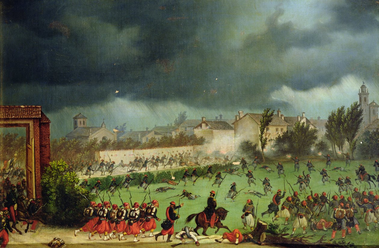 Scene fra slaget ved Solferino af Antonio Spandri
