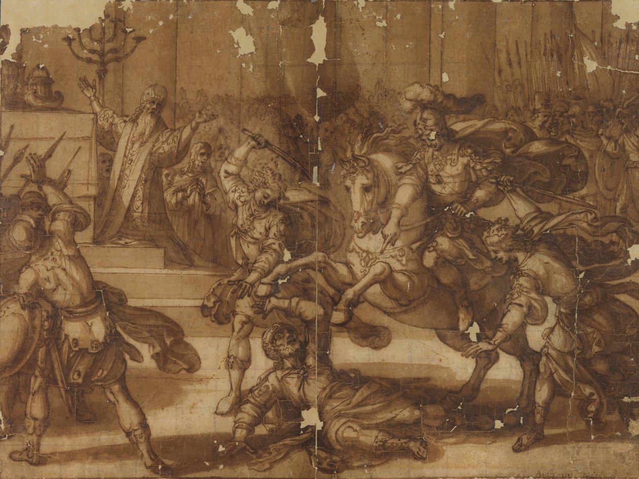 Udvisning af Heliodorus fra templet af Antonio Tempesta