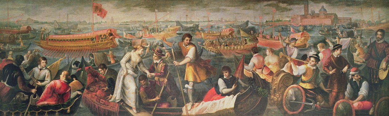 Catarino Cornaros landstigning i Venedig i 1489 af Antonio Vassilacchi