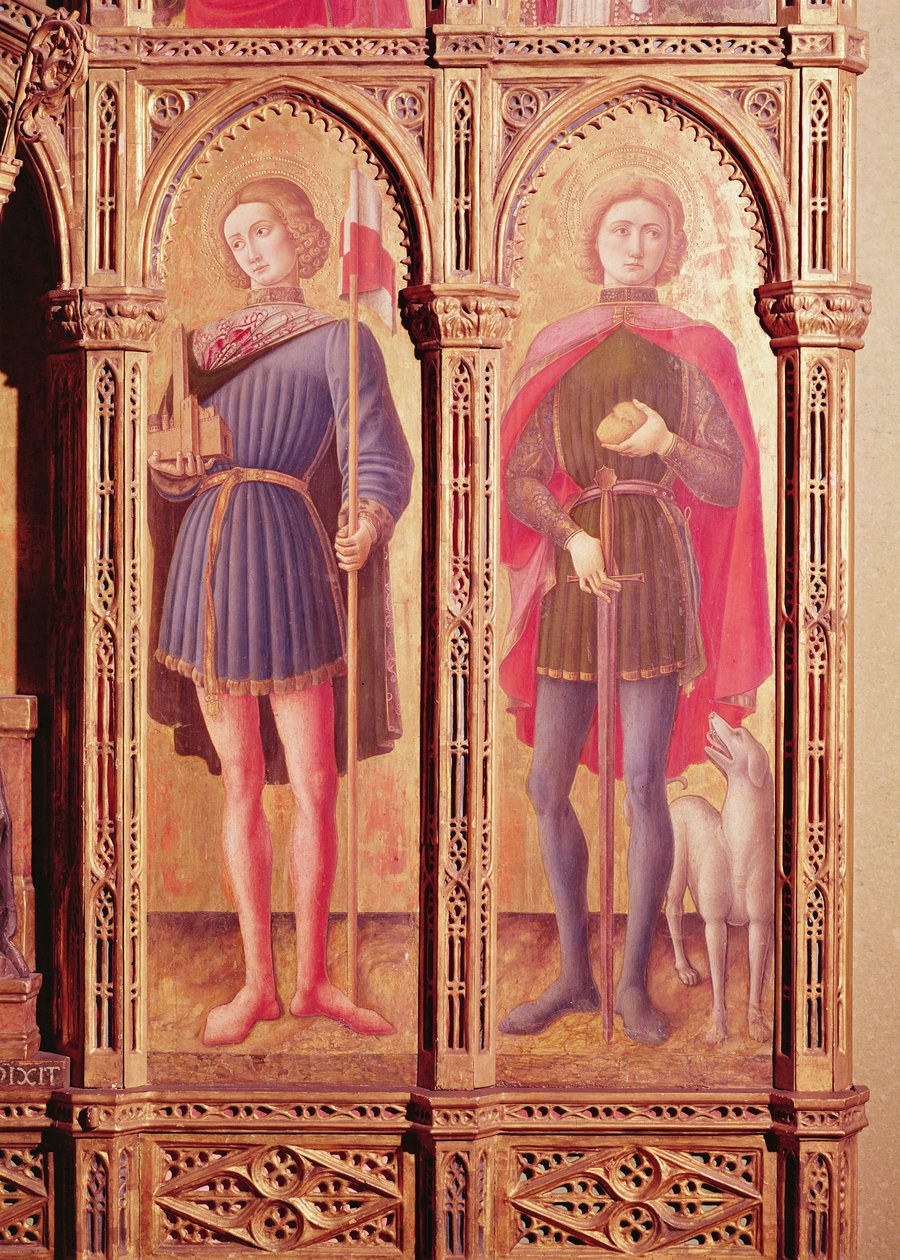 Pesaro-polyptykonen, detalje af to helgener af Antonio Vivarini
