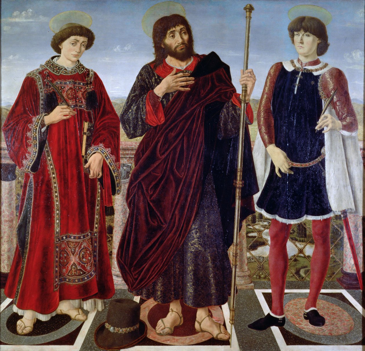 SS. Vincent af Saragossa, James og Eustace af Antonio Pollaiuolo