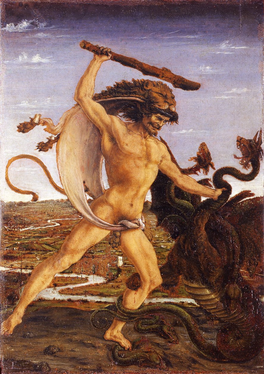 Hercules og Hydra af Antonio del Pollaiolo