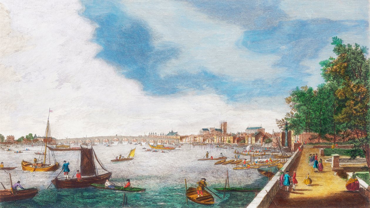 London i det 18. århundrede af Antonio (after) Canaletto