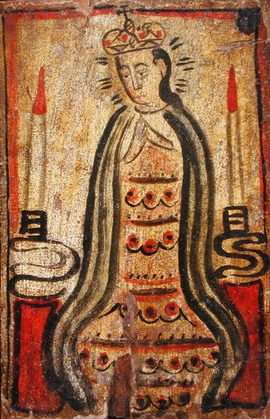 Jomfru af San Juan de los Lagos, ca. 1840-45 (tempera på panel) af Antonio (attr. to) Molleno