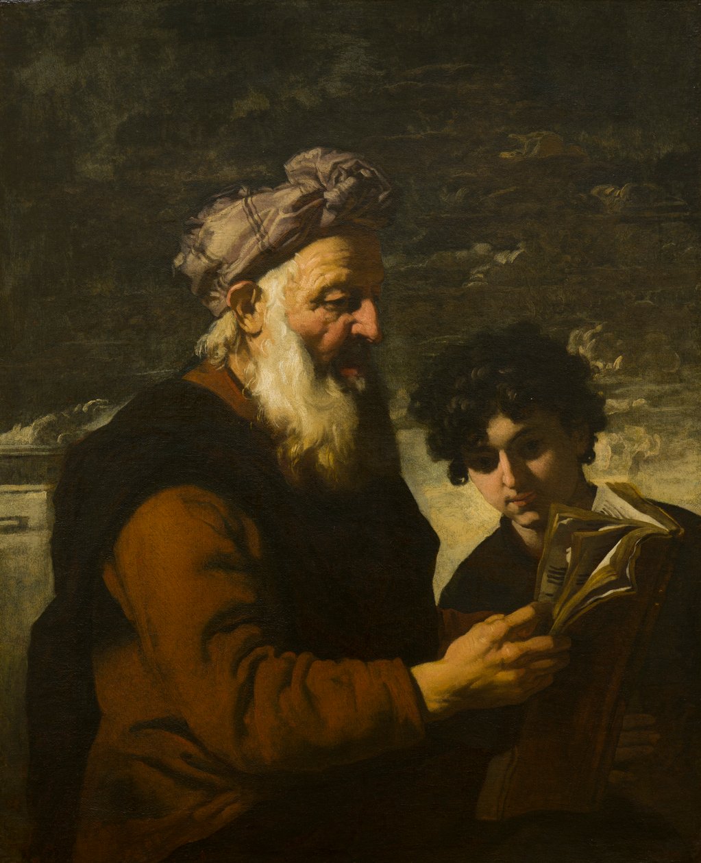 Seneca Instructing Nero, ca. 1651-1722 (olie på lærred) af Antonio (attr. to) Zanchi
