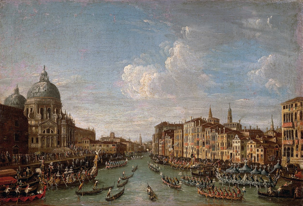 Historisk Regatta af Venedig af Antonio (follower of) Canaletto