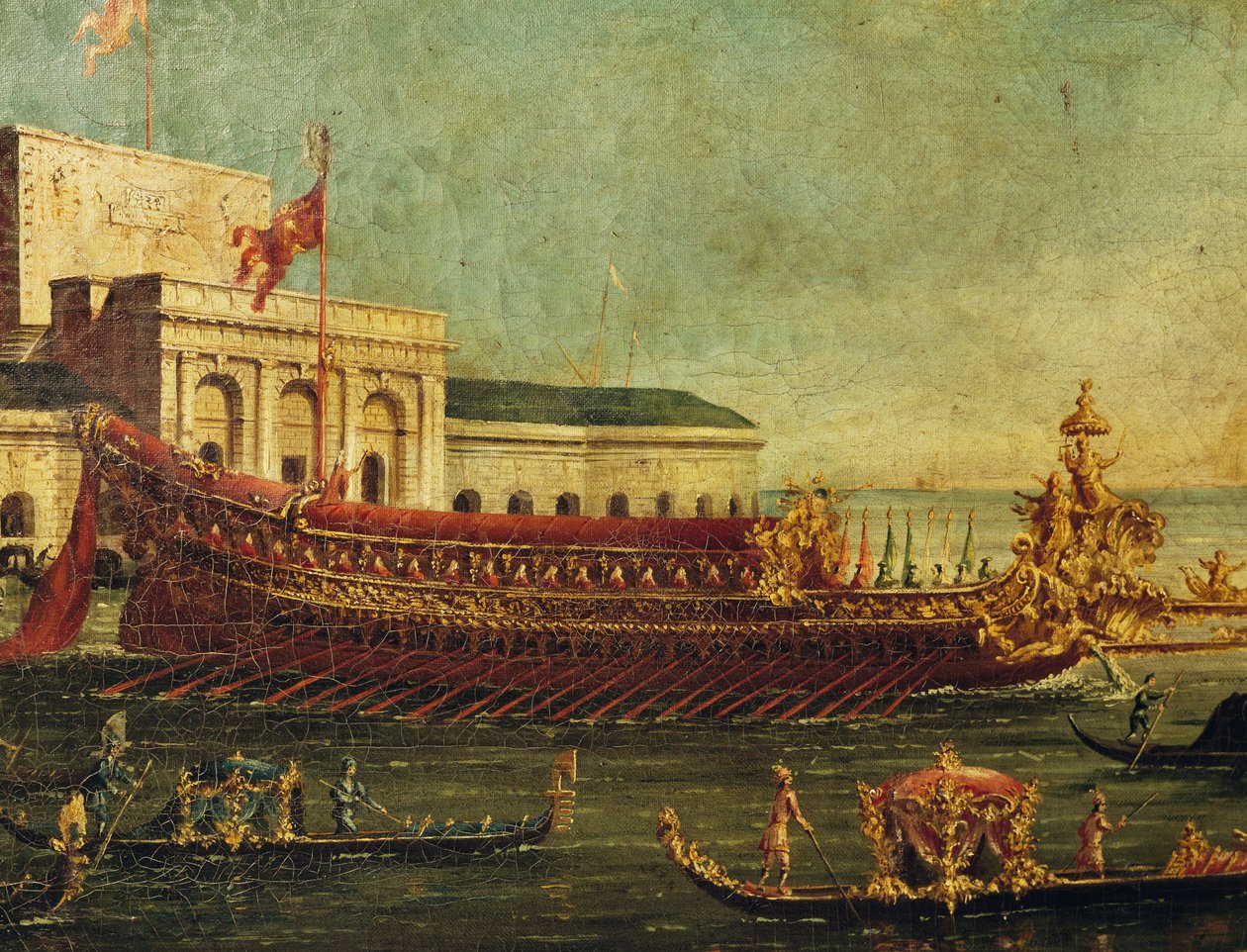 Bucentaur (statskabys for dogerne i Venedig), Italien af Antonio (studio of) Canaletto
