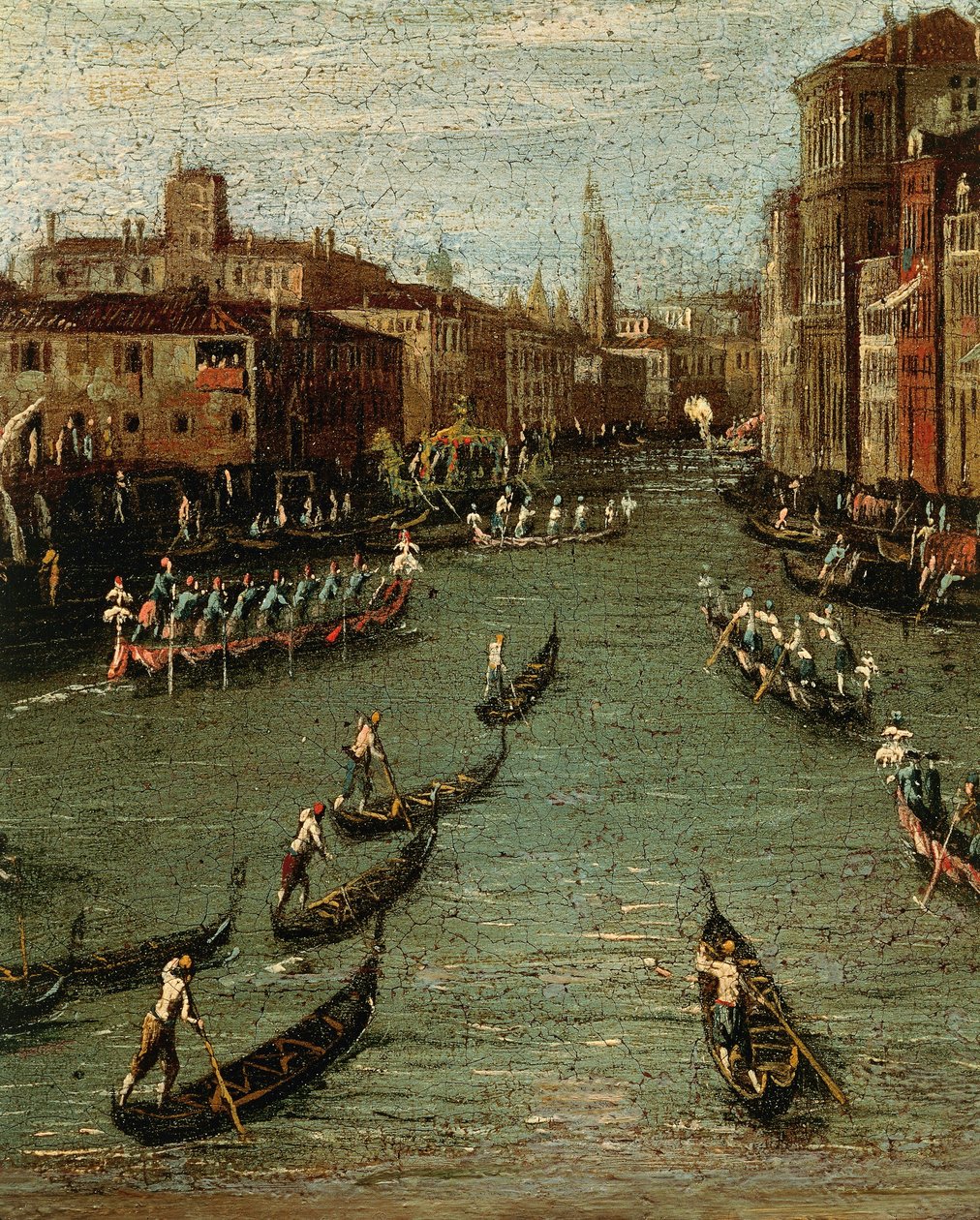 The Historical Regatta: Gondoler på Canal Grande af Antonio (studio of) Canaletto