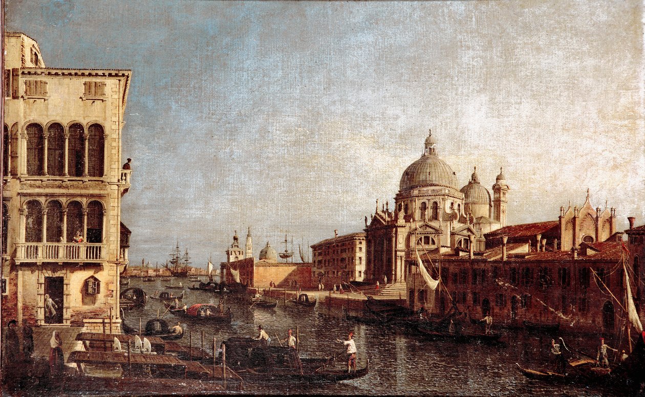 Udsigt over Salutkirken i Venedig Maleri af værkstedet af Giovanni Antonio Canal dit il Canaletto (1697-1768) 1740-1750 Søn. 48x74 cm vene museo Correr af Antonio (studio of) Canaletto