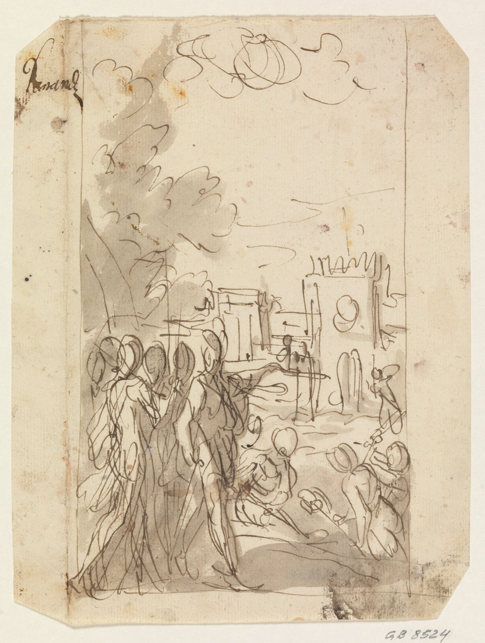 Bernardo Barbarigo fører tilsyn med befæstningen af en erobret by af Antonio Aliense