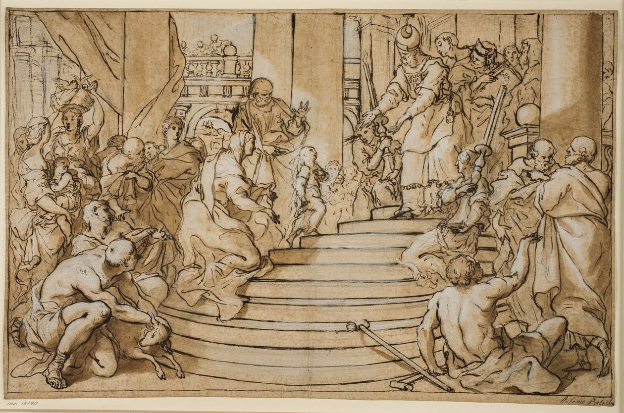 Præsentationen af jomfruen i templet af Antonio Balestra