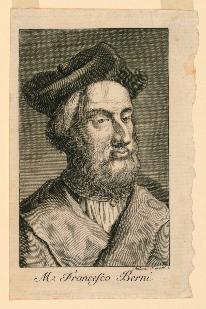 Portræt af Francesco Berni (ca. 1497-1535) af Antonio Baratta