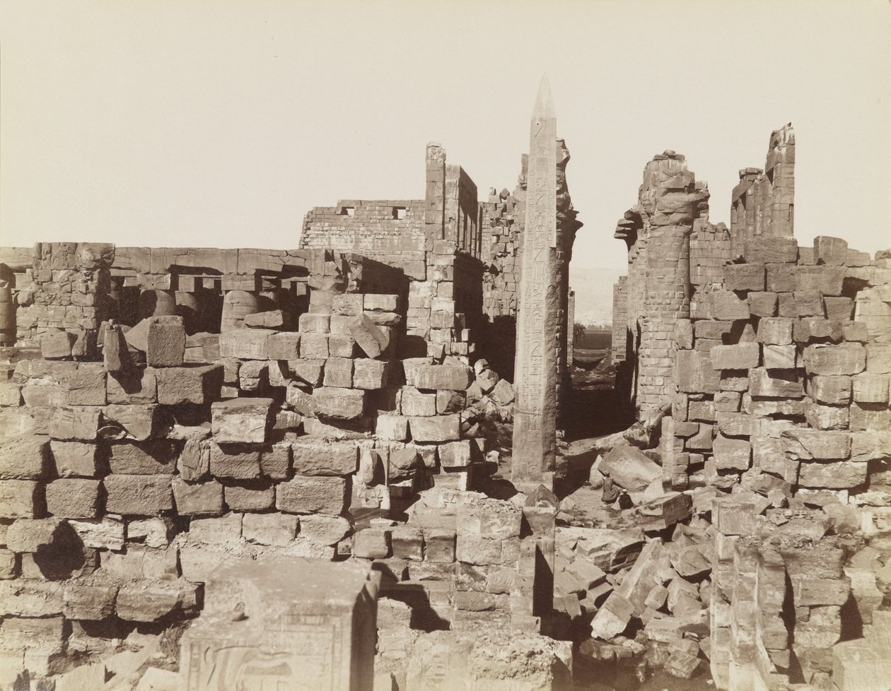Karnak-templet, Egypten af Antonio Beato