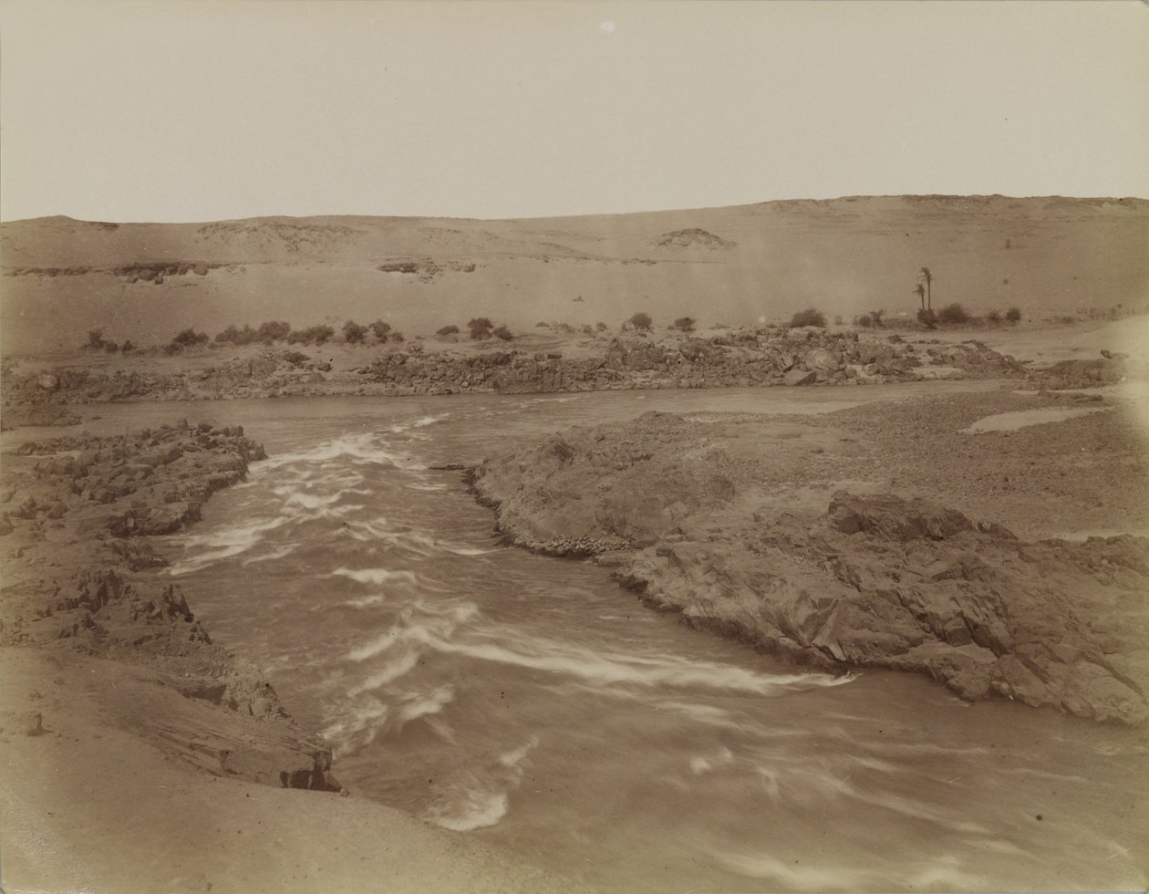 Rapids ved Nilen Cataracts, Egypten af Antonio Beato