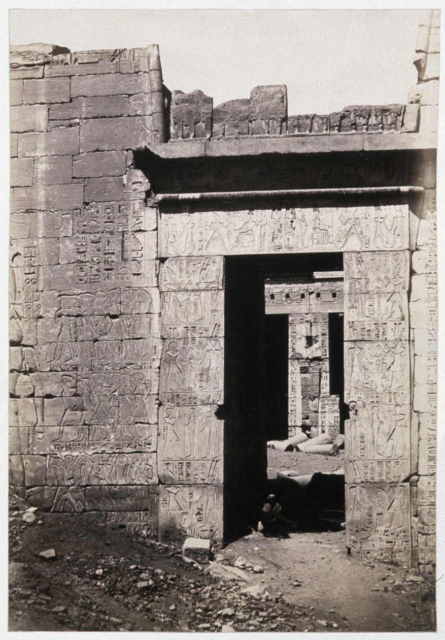 Ruinerne af Karnak, ca. 1900 (foto) af Antonio Beato