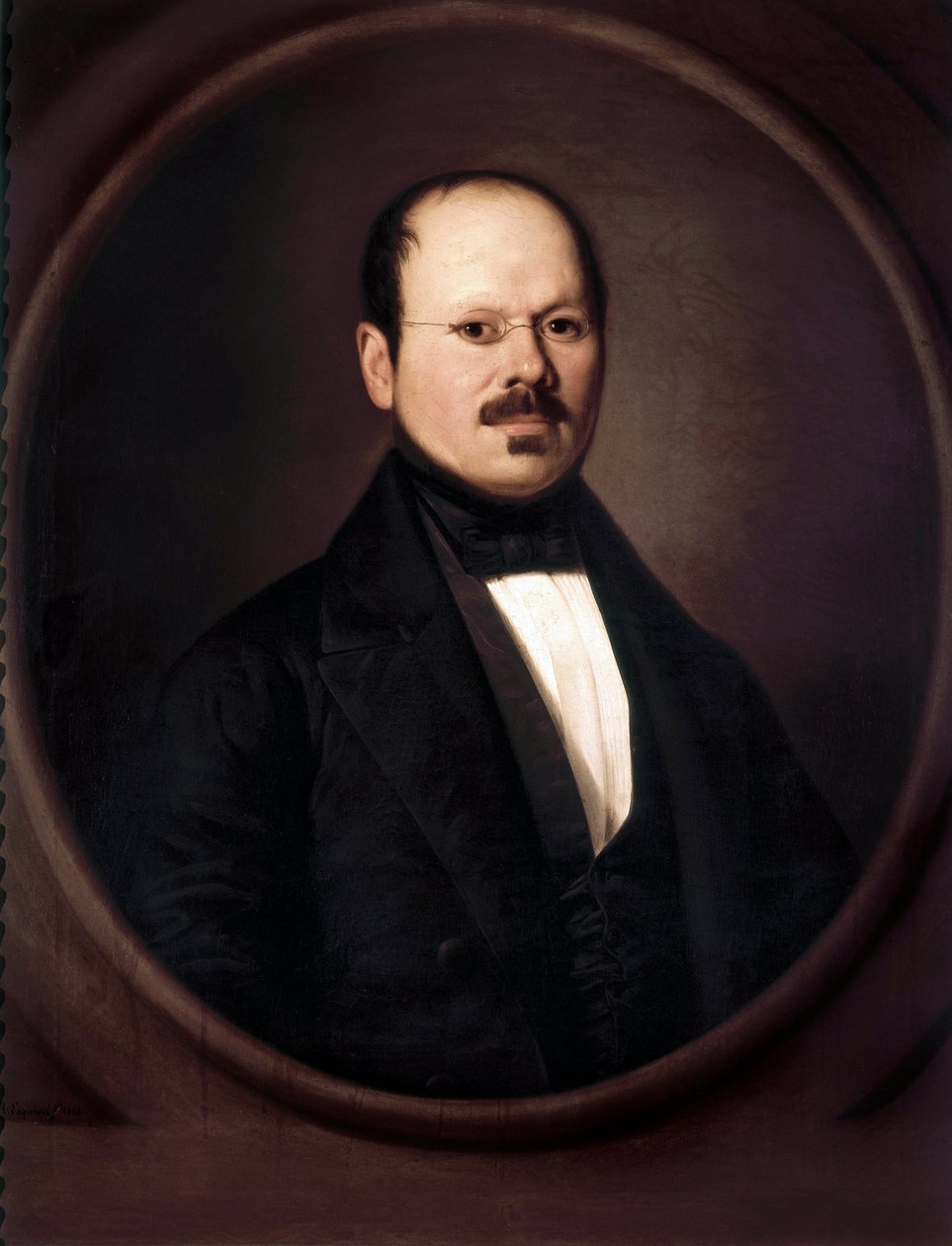 Portræt af Antonio Maria ESQUIVEL Y SUAREZ DE URBINA (1806-1857). Maleri af Antonio BENAVIDES af Antonio Benavides