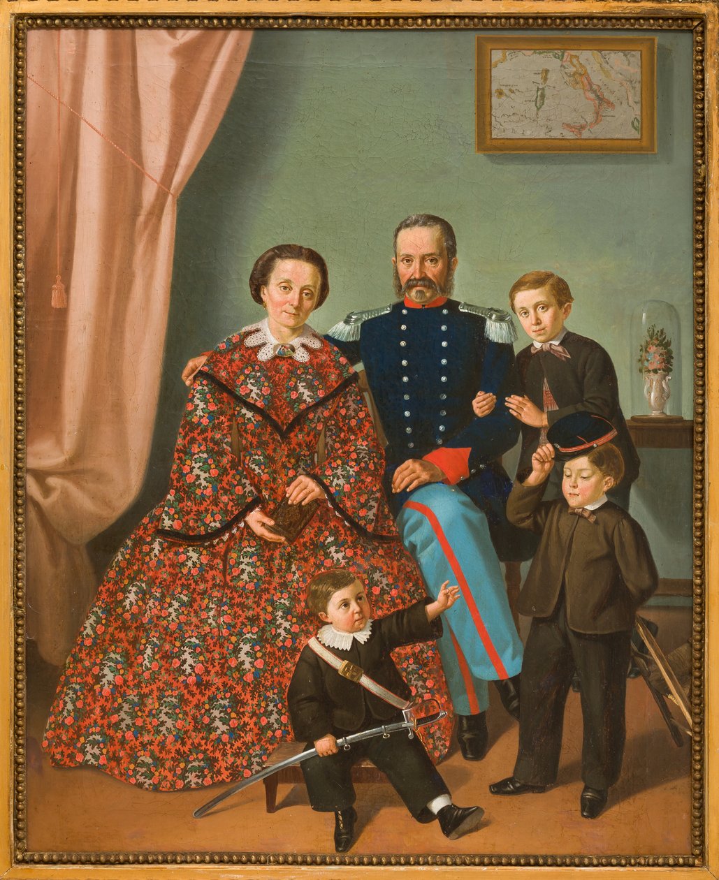 Familie (oliemaleri på lærred) af Antonio Boldini