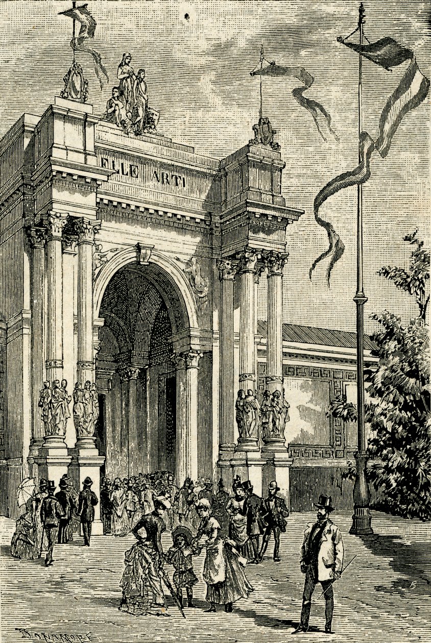 Fine Arts Pavilion, Emilian Exposition, San Michele i Bosco, Bologna, Emilia-Romagna, Italien af Antonio Bonamore