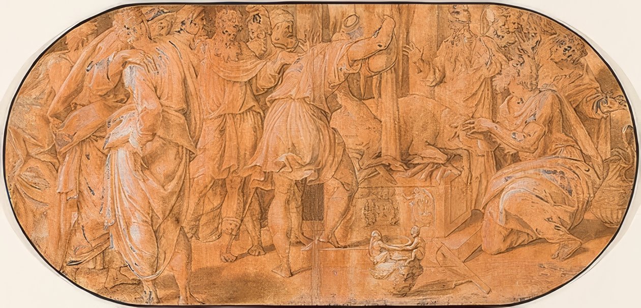 Elias ofrer i Akabs nærhed. Omkring 1557 af Antonio Campi