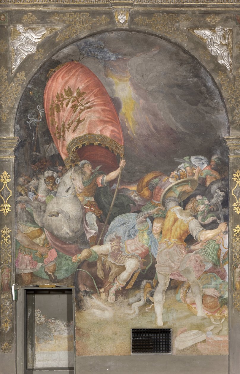 The Conversion of Saint Paul Fresco af Antonio Campi (1523-1587) Milano Church of San Paolo Converso Italien af Antonio Campi