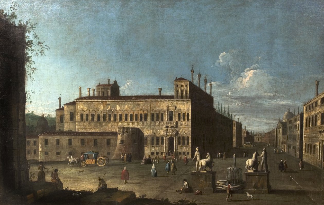 Piazza di Monte Cavallo, Rom, Italien af Giovanni Antonio Canal