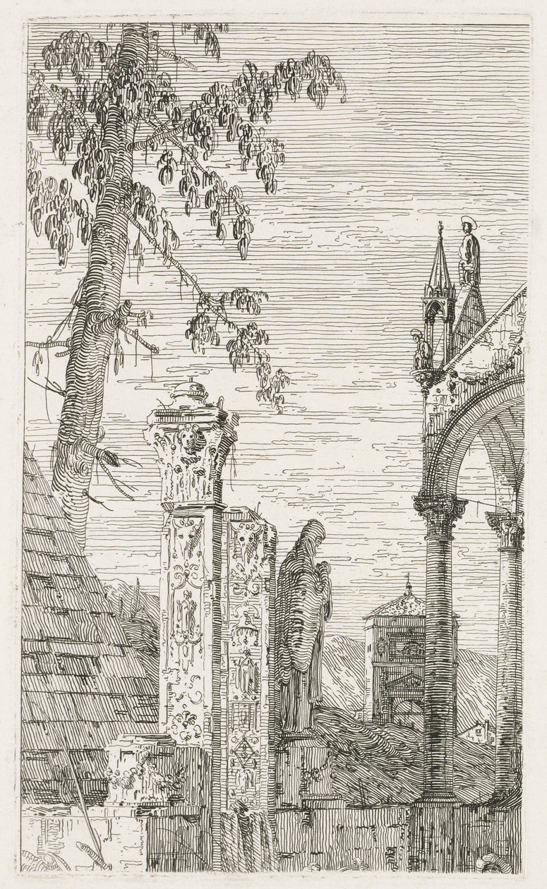 Visninger: Fragmenter af skulptur af Antonio Canaletto