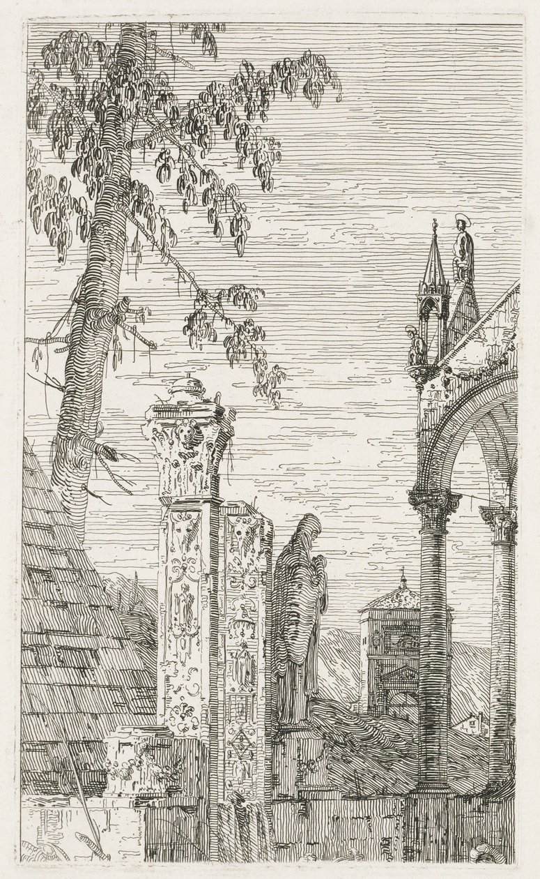 Visninger: Fragmenter af skulptur, 1735-1746. af Giovanni Antonio Canal